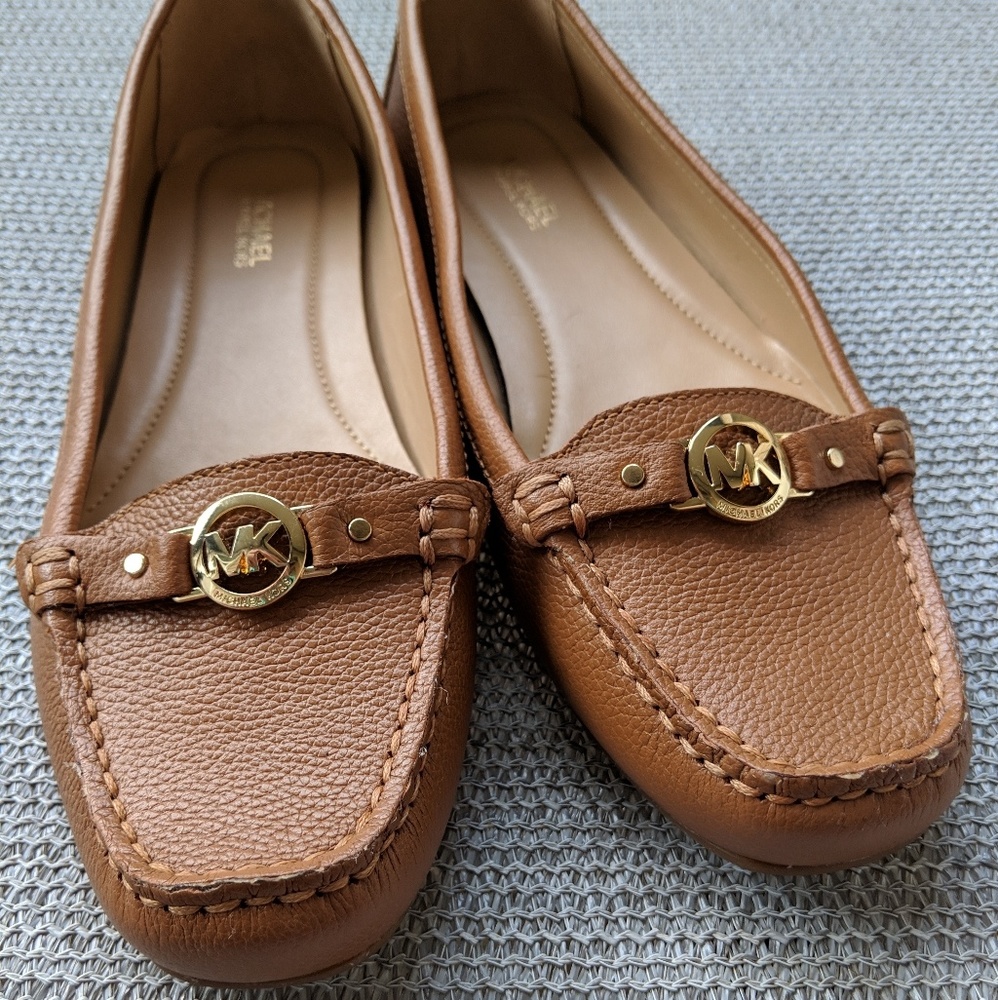 Michael by Michael Kors Tan Flat Loafers